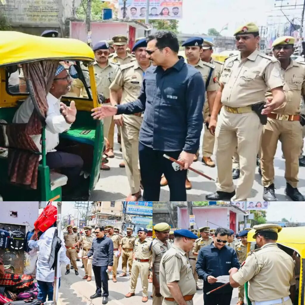 फोर्स के साथ सड़कों पर उतरे पुलिस कमिश्नर, चला अभियान, 108 ई-रिक्शा सीज और 745 का चालान